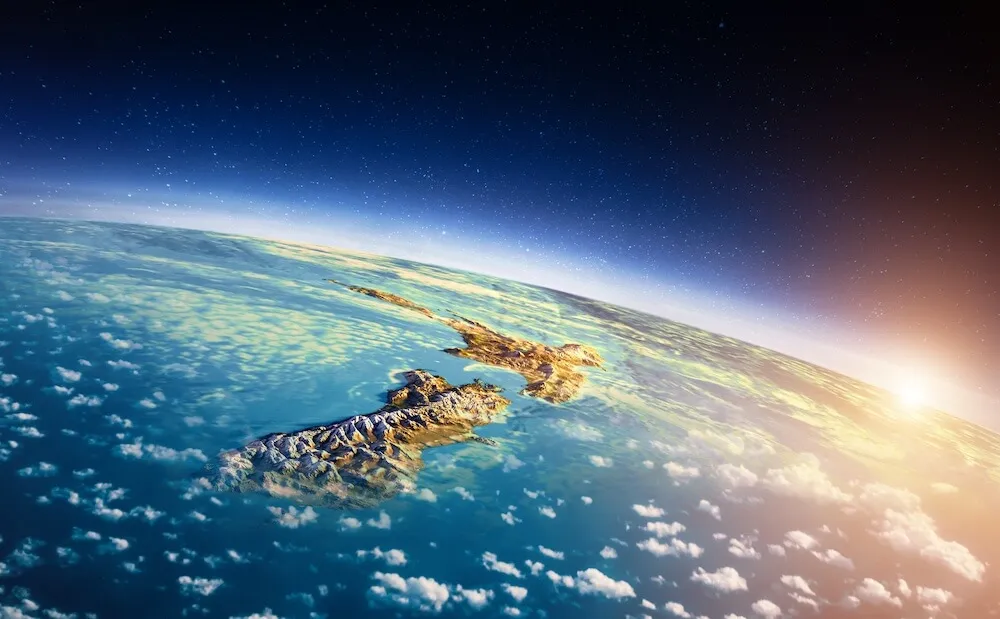 New Zealand seen from space